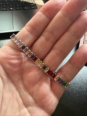 Multicolor Crystal Tennis Bracelet - Women Jewelry